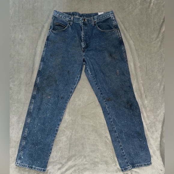 Wrangler Other - Wrangler Rugged Relaxed Fit Blue Jeans Work Jeans 36x32